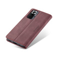 CASEME puzdro pre Xiaomi Redmi Note 10 Pro, Leather Wallet Case, červené