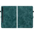 Obal na mobil pre Samsung Galaxy Tab S9, Wallet Pen Slot, zelený
