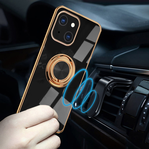 Obal na mobil pre iPhone 13 mini, Electro Ring, čierne