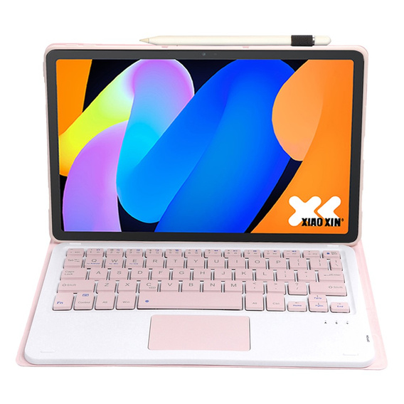 Puzdro s Bluetooth klávesnicou s dotykovou plochou pre Lenovo Idea Tab 11" 2025 TB336FU TB336ZU, ružové