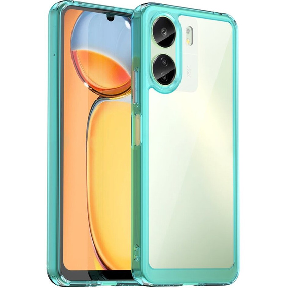 Obal na mobil pre Xiaomi Redmi 13C / Poco C65, Fusion Hybrid, transparentné / modré