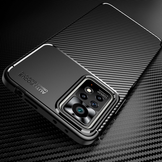 Obal na mobil pre Xiaomi Redmi Note 11 Pro 4G / 5G, Carbon Gel, čierne