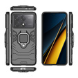 Obal na mobil pre Xiaomi Poco X6 Pro 5G, Kickstand Ring, čierne
