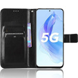 Klapkové puzdro pre Honor 90 Lite 5G, Crazy Horse Wallet, čierne