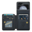 CASEME flipové puzdro pre Samsung Galaxy Z Flip5 5G, Litchi Wallet, čierne