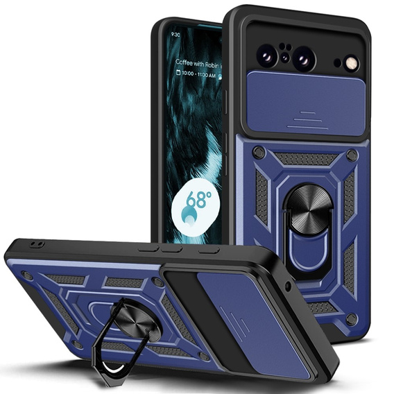 Obal na mobil pre Google Pixel 8, CamShield Slide, modré