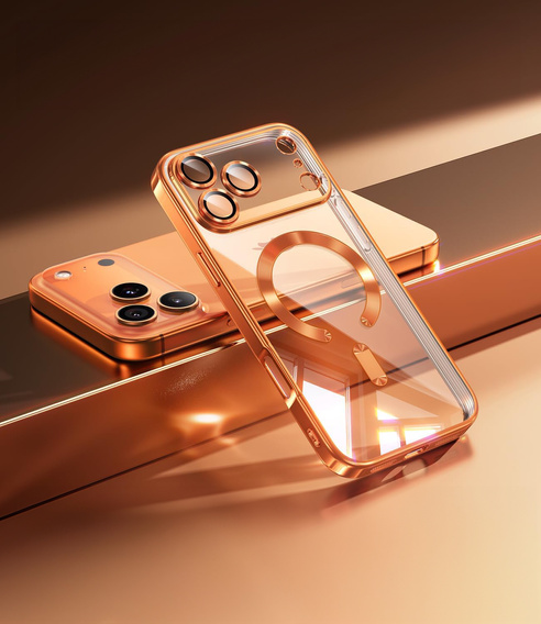 Puzdro Electro MagSafe pre iPhone 17 Pro, oranžové