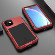 Love Mei Obal na mobil pre iPhone 11, armored with glass, červené