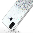 Obal na mobil pre Samsung Galaxy M21, Glittery, priehľadné