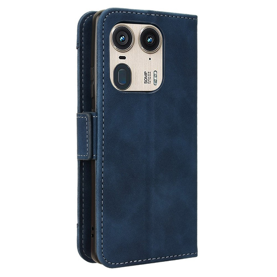 Klapkové puzdro pre Motorola Edge 50 Ultra, Card Slot, tmavomodré