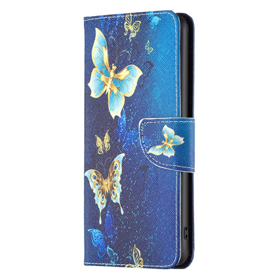 Klapkové puzdro pre Infinix Hot 30, Wallet, butterfly, modré