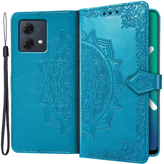 Klapkové puzdro pre Motorola Moto G84, Mandala, modré