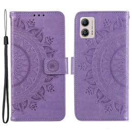 Klapkové puzdro pre Motorola Moto G53 5G, Mandala, fialové