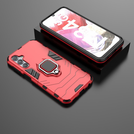 Obal na mobil pre Samsung Galaxy M34, Kickstand Ring, červené