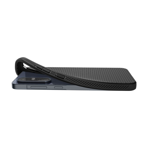 Puzdro Spigen pre Samsung Galaxy A36 5G, Liquid Air, čierne + tvrdené sklo 9H