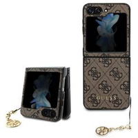 GUESS Obal na mobil pre Samsung Galaxy Z Flip 5 Charms Collection Hardcase, 4G Charms Collection Hardcase, hnedé