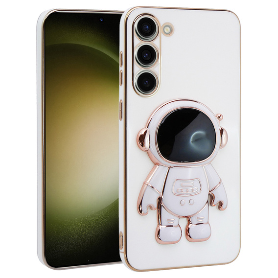 Obal na mobil pre Samsung Galaxy S23 Plus, Astronaut, biele
