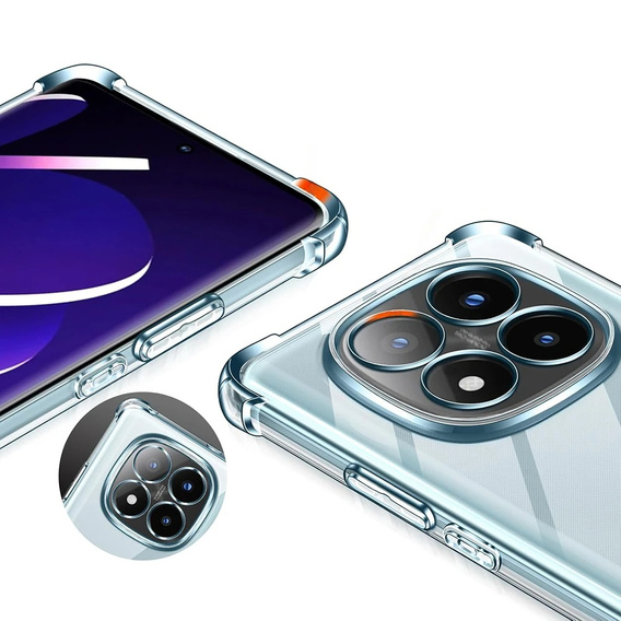 Puzdro pre Xiaomi Redmi Note 14 Pro+ 5G, Erbord Dropproof, priehľadné + sklo