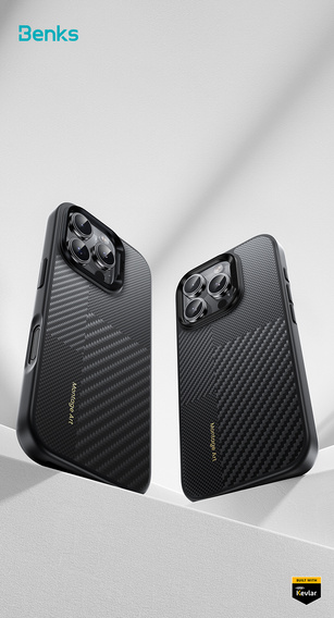 Puzdro Benks Montage Magnetic Armor Pro Kevlar (600D/1500D) pre iPhone 16 Pro