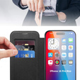 Klapkové puzdro pre iPhone 16 Pro Max, RFID Wallet MagSafe CamShield, čierne
