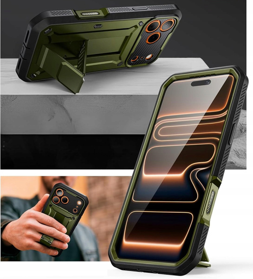 Puzdro Supcase pre iPhone 17 Pro Max, Unicorn Beetle Pro, Guldan