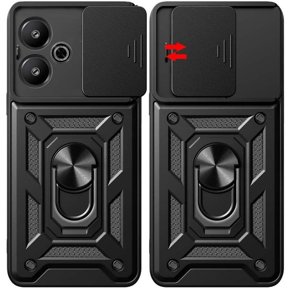 Obal na mobil pre Oppo A40 / Oppo A40m, CamShield Slide, čierne