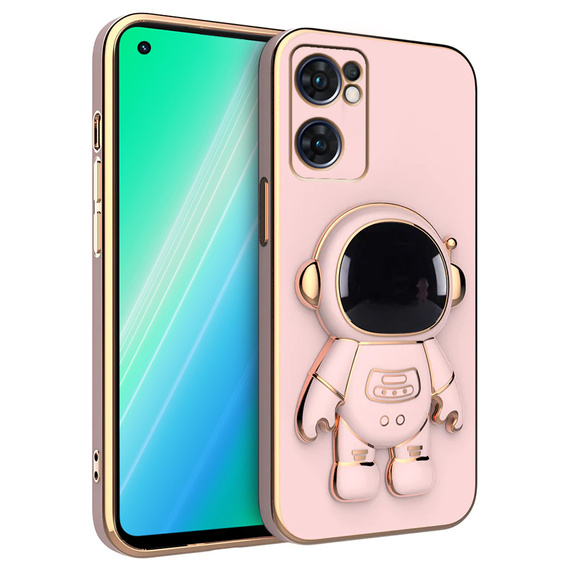 Obal na mobil pre Oppo Reno 7 5G, Astronaut, ružové