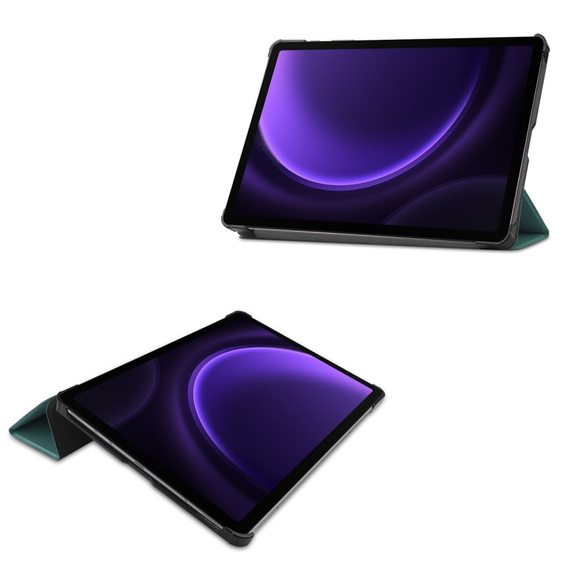 Puzdro pre Samsung Galaxy Tab S9 FE, trojskladové, zelené