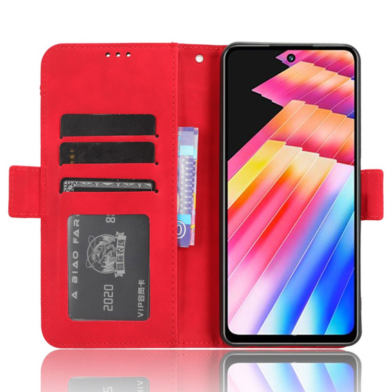 Klapkové puzdro pre Infinix Hot 30i, Card Slot, červené