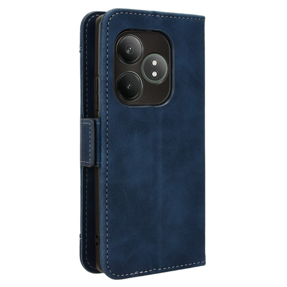 Klapkové puzdro pre Realme GT 6 / 6T, Card Slot, tmavomodré