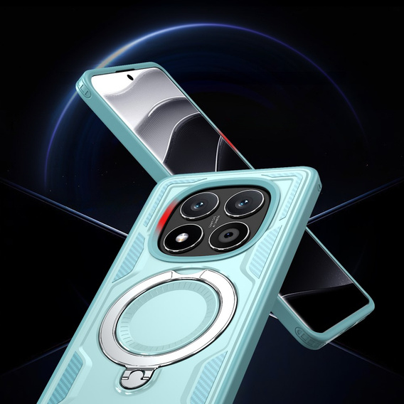 Puzdro pre Xiaomi Redmi Note 14 Pro 5G /  Poco X7 5G, Military MagSafe, modré + sklo 9H