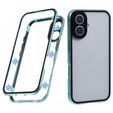 Puzdro pre iPhone 16, Magnetic Dual Glass, zelený