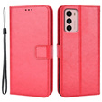 Klapkové puzdro pre Motorola Moto G42 4G, Crazy Horse Wallet, červené