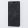 Puzdro pre Xiaomi Redmi Note 12 4G, ERBORD Vintage, peňaženka s chlopňou, čierne