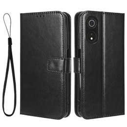 Klapkové puzdro pre Cubot P60, Crazy Horse Wallet, čierne