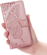 Klapkové puzdro pre Realme Note 70T 4G, Butterfly, ružové rose gold
