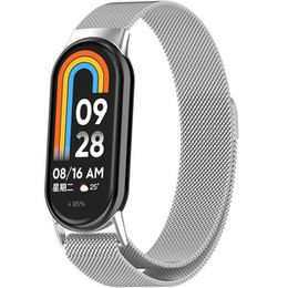 Milánsky náramok s puzdrom pre Xiaomi Smart Band 10 / 9 / 8, strieborný