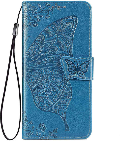 Klopové puzdro pre Oppo Reno 14F, peňaženka, Butterfly, modré