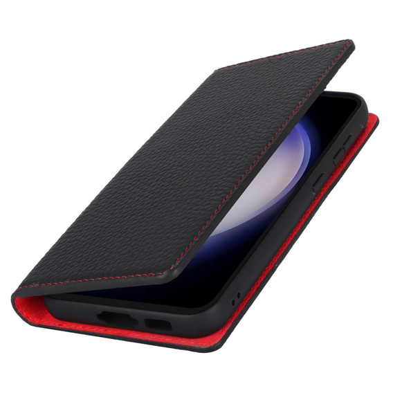 Klapkové puzdro pre Samsung Galaxy A25 5G, Litchi Skin Grain, čierne