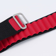 Nylonový remienok pre Apple Watch 1/2/3/4/5/6/7/8/SE/ULTRA 42/44/45/49 mm, čierny / červený