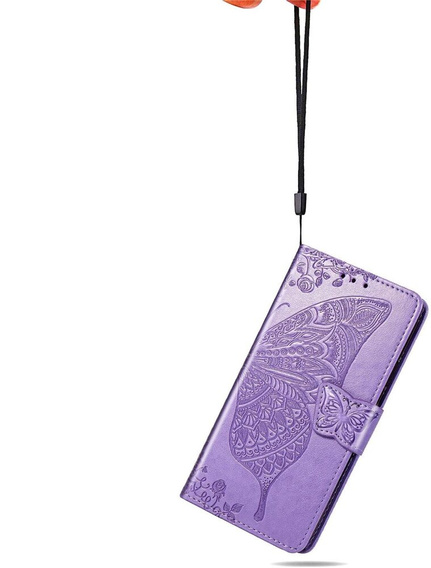 Klapkové puzdro pre Motorola Edge 50 Neo / Motorola ThinkPhone 25, Butterfly, fialové