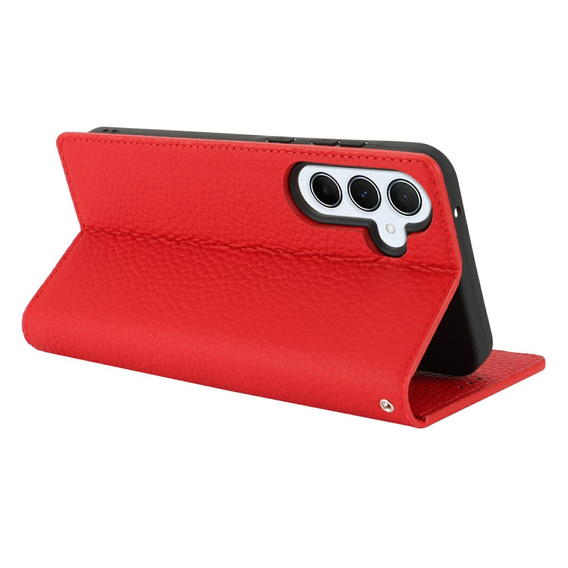 Klapkové puzdro pre Samsung Galaxy S25+ Plus, Litchi Skin Grain, červené
