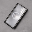 Magnetické puzdro Dual Glass MagSafe pre Samsung Galaxy S22 Ultra, strieborné