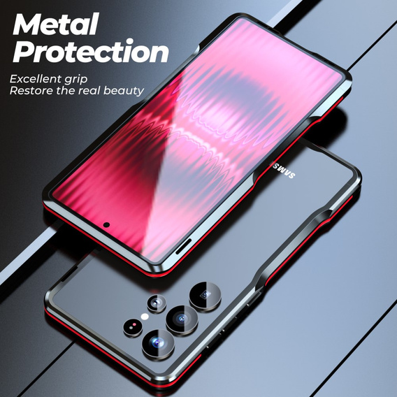 Puzdro LUPHIE pre Samsung Galaxy S25 Ultra, Armor Bumper, čierne