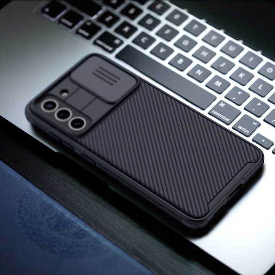 Puzdro pre Samsung Galaxy S21 FE, pancierované Nillkin, CamShield Pro, čierne