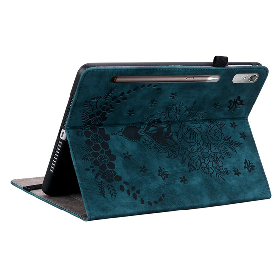 Puzdro s chlopňou pre Lenovo Tab P12, flower, modré