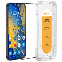 ENKAY Tvrdené sklo pre Xiaomi Redmi Note 13 5G / 4G, čierne