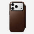 Puzdro Nomad pre iPhone 17 Pro, Modern Leather Folio, hnedé