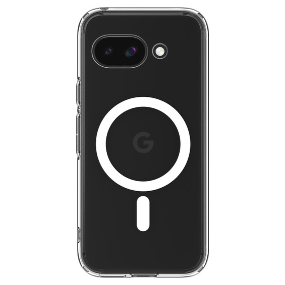 Puzdro MagSafe Spigen pre Google Pixel 9A, Ultra Hybrid, transparentné / biele + tvrdené sklo 9H