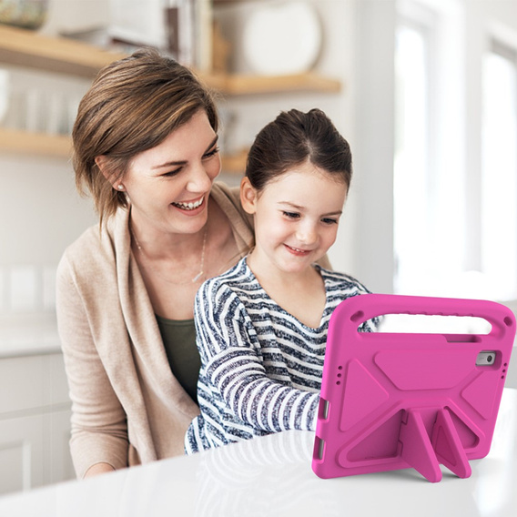 Detské puzdro pre Lenovo Tab M9, detské puzdro s rukoväťou, ružové